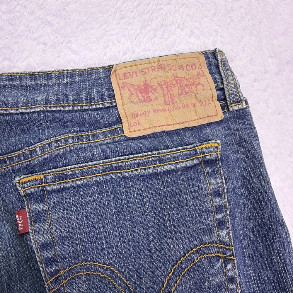 Vintage Levis 519 Flare Womens 13M (34x31)‎ Flare Boot Stretch Denim Jeans Y2K